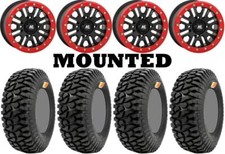 Kit 4 GMZ Ivan IRONMAN Stewart 32x9.5-14 on HL23 Beadlock Matte Black Red FXT