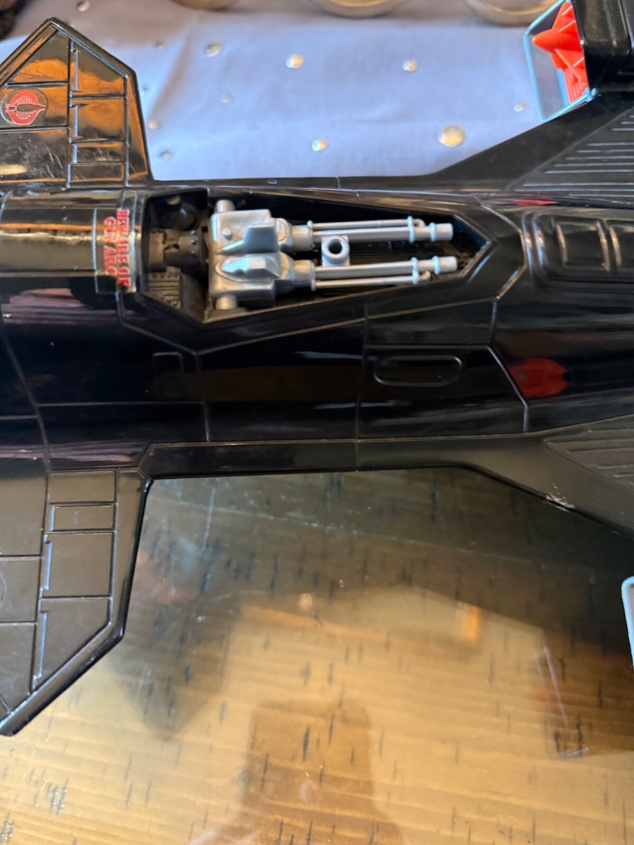 Vintage 1986 GI Joe Cobra Night Raven Black Jet Plane Incomplete
