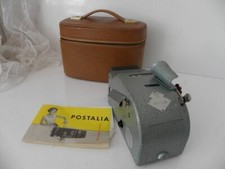 Alte Postalia Frankiermaschine Metall mit original Tasche & Gebrauchsanweisung