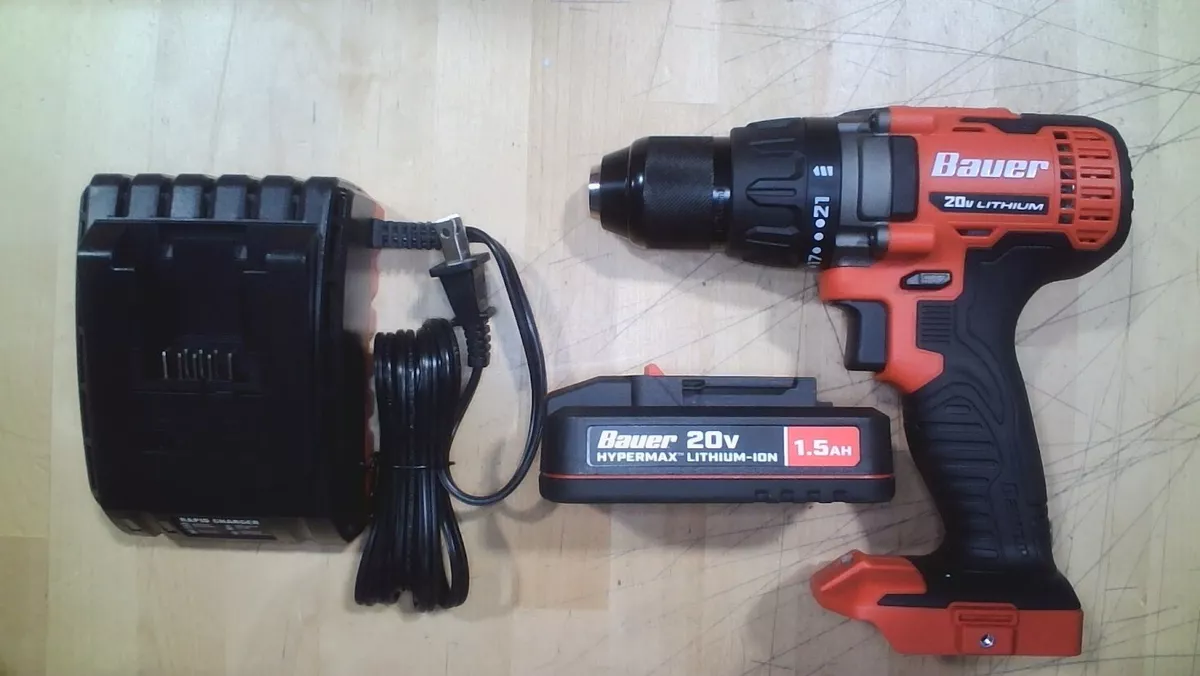 BAUER 1 2 In. Drill Driver Kit 20V Cordless 1791C B1 Damaged