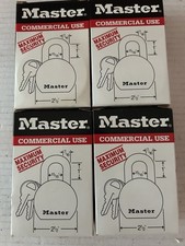 4 Master Commercial Duty Padlocks Keyed Alike  New In Box