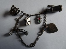 Vintage Sterling Silver Charm Bracelet Mexico