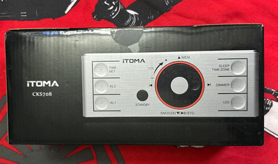 iTOMA Alarm Clock Radio with Bluetooth Speaker FM Radio Dual Alarm with Snooz...