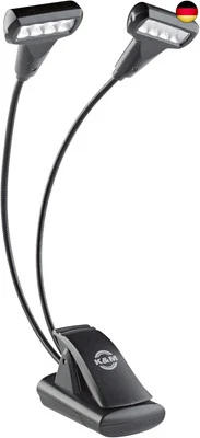 BESUCHE DEN K&AMP;M-STORE K&M 12273 Notenpultleuchte Double4 LED T-Model Flexlight Schwarz ?