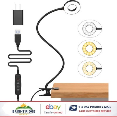 Energy Efficient LED Desk Light with Clamp and Adjustable Neck for Indoor Use