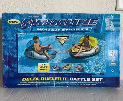 Inflatable Water Chairs With Water Guns Swimline Delta Dueler Battle Set NEW NOS