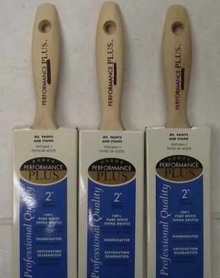 Performance Plus HD1565 2'' Professional Pure White China Bristle PaintBrush3pcs.
