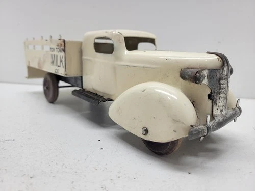 Marx Toy Town Milk Truck Pressed Steel For Restoration Or Custom