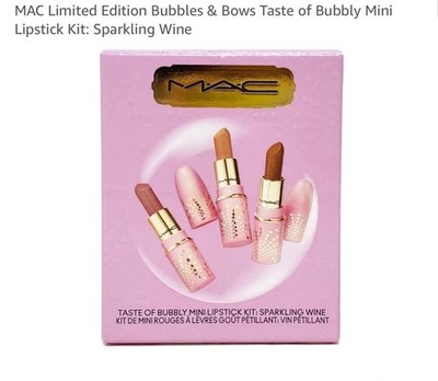 MAC Taste of Bubbly Mini Lipstick Trio in Sparkling Wine NIB