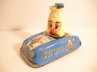 Vintage Marx Tin Toy Car Silly Marxie Milk Bottle Friction Powered Incomplete