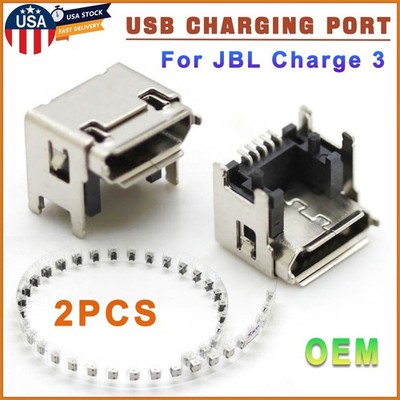 2PCS OEM Micro USB Charging Charger Port Connector For JBL Charge 3 GG / TL NEW