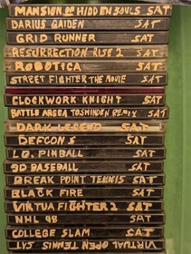 29 Sega Saturn Game Lot Original Authentic Tested, Most Work, As is Used Rare