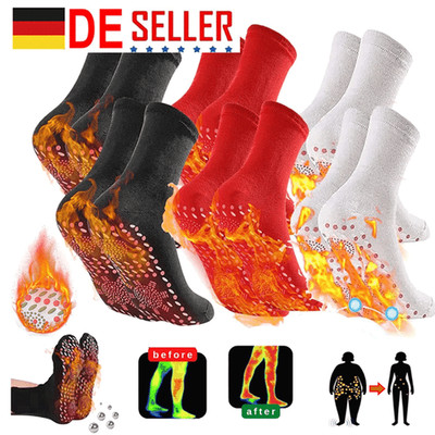 2 Paar Selbstheizende Socken Turmalinsocken Winter Heizsocken Warme Fußsocken DE