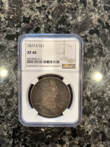 1877 s trade dollar NGC XF-40