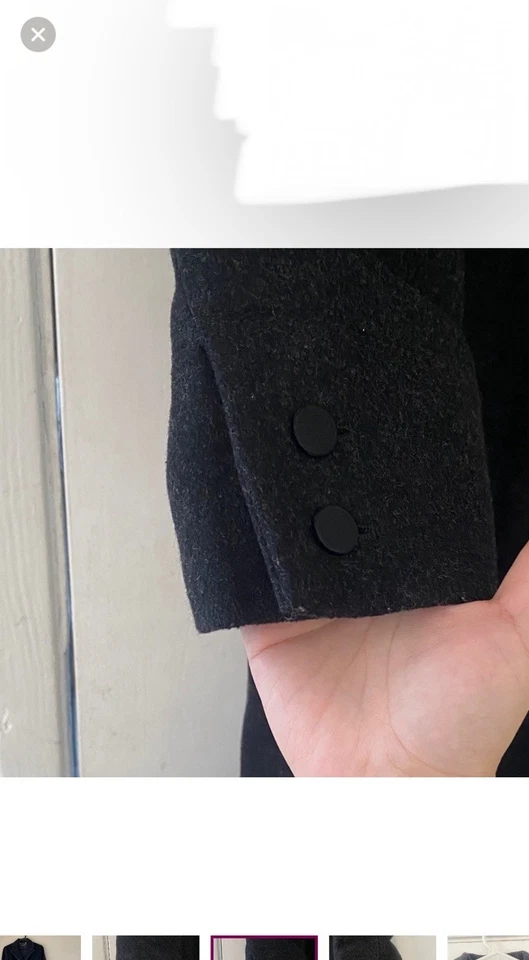 Gabardina negra elegante Marc by Marc Jacobs talla xs Foto 3 de 4