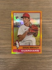 2025 Topps Heritage High Number Doug Nikhazy Chrome I RC Orange Refractor #11/25