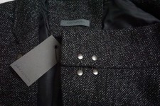 John Varvatos Black Woven Madison Slim Hook/Bar Sport Coat Jacket 38 Brand New