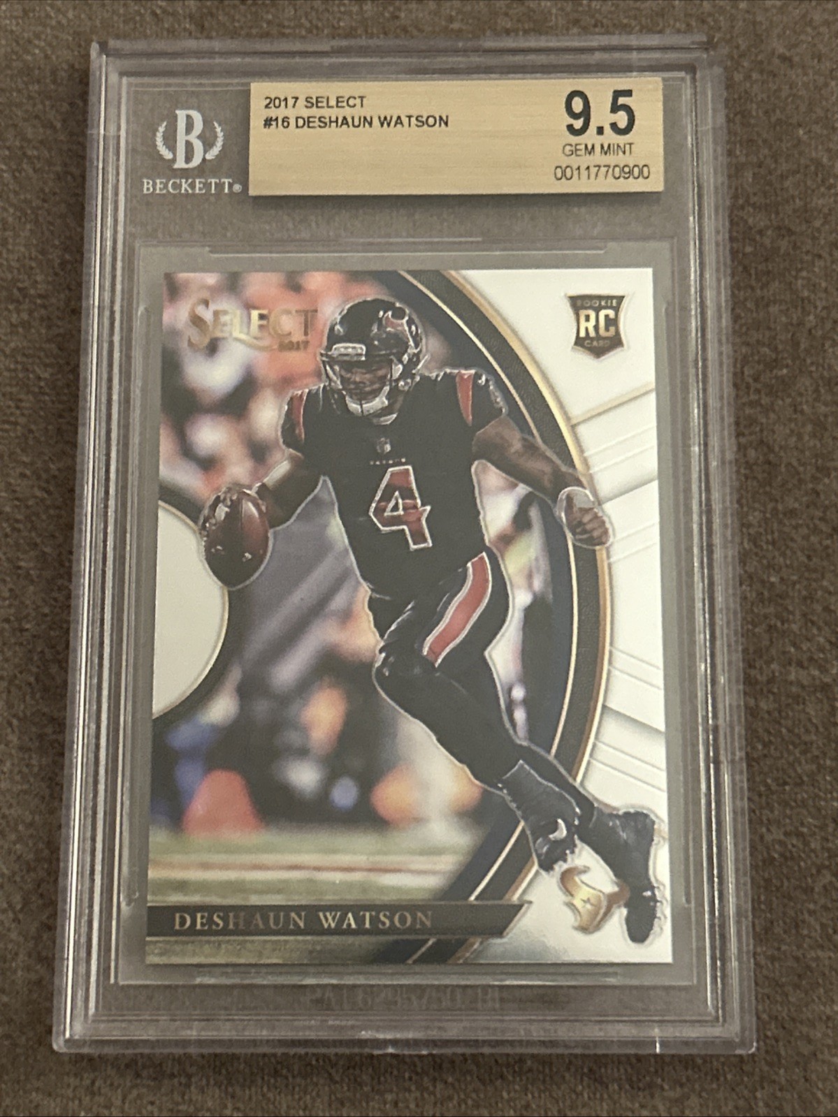 DeSHAUN WATSON 2017 Panini Select #16 ROOKIE BGS 9.5 GEM MINT