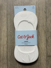 3 Pair Cat  Jack Girls' Sock Liners Multicolor Size L Shoe Size 3-10