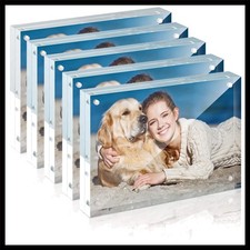 Versatile 5-Pack Magnetic Acrylic Frames - 4x6, Perfect Gift for Any Occasion