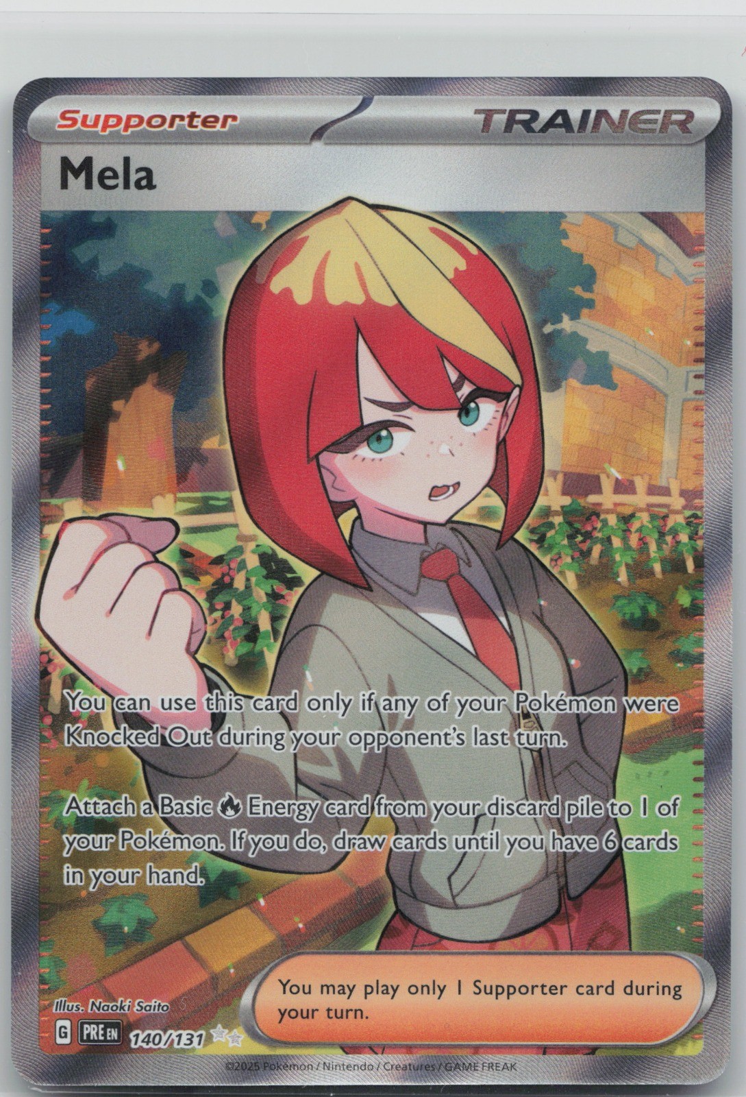 mela pokemon card value 254/182 Paradox Rift Singles Mela 140/131 Ultra Rare Prismatic