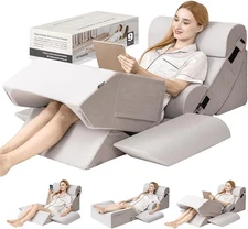 9PCS Orthopedic Bed Wedge Pillow Set for after Surgery Recovery, Body Positioner