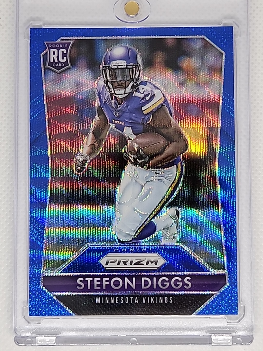 2015 ROOKIE Panini Prizm #285 Stefon Diggs Blue Wave Prizm Refractor /150
