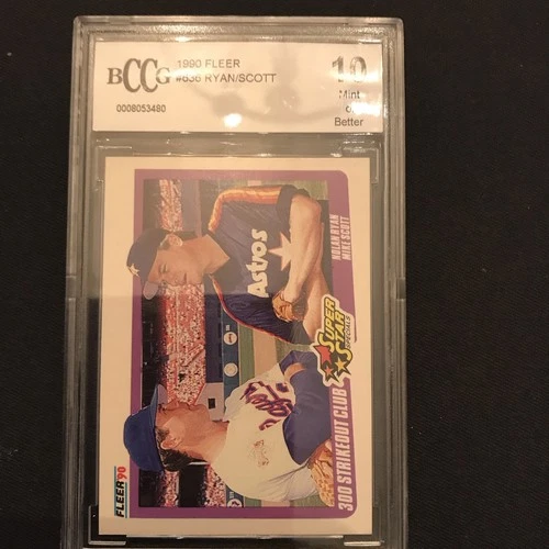 1990 Fleer Super Star Specials Nolan Ryan, Mike Scott #636 BCCG 10