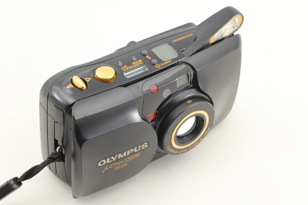 OLYMPUS μ(myu:)  ゴールド OLYMPUS μ mju ZOOM 105 DELUXE ミュー 付属品充実 コンパクト