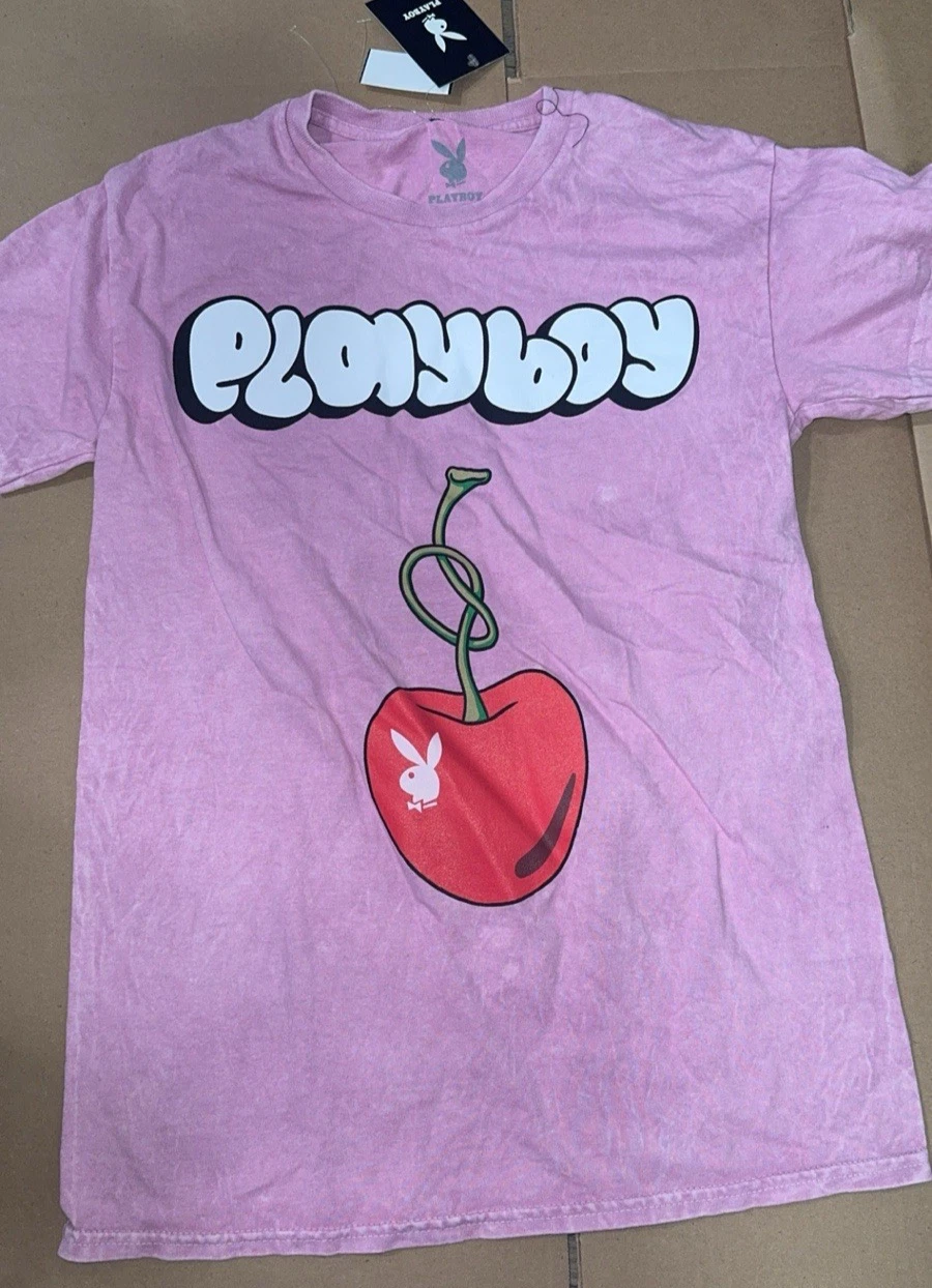 Playboy Bunny Cherry Logo Womens SHIRT SIZE S XL NEW