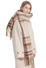 Vintage Scarfs for Women Warm Shawls and Wraps for Evening Dresses Soft Beige