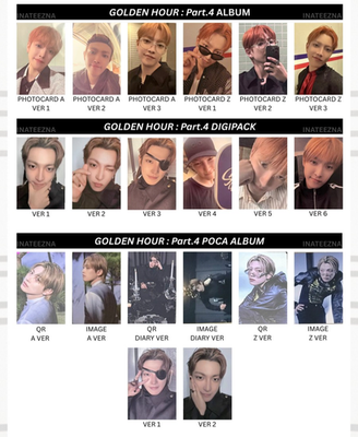 ATEEZ Golden Hour: Part 4 Official Photocard KPOP San Seong Hwa