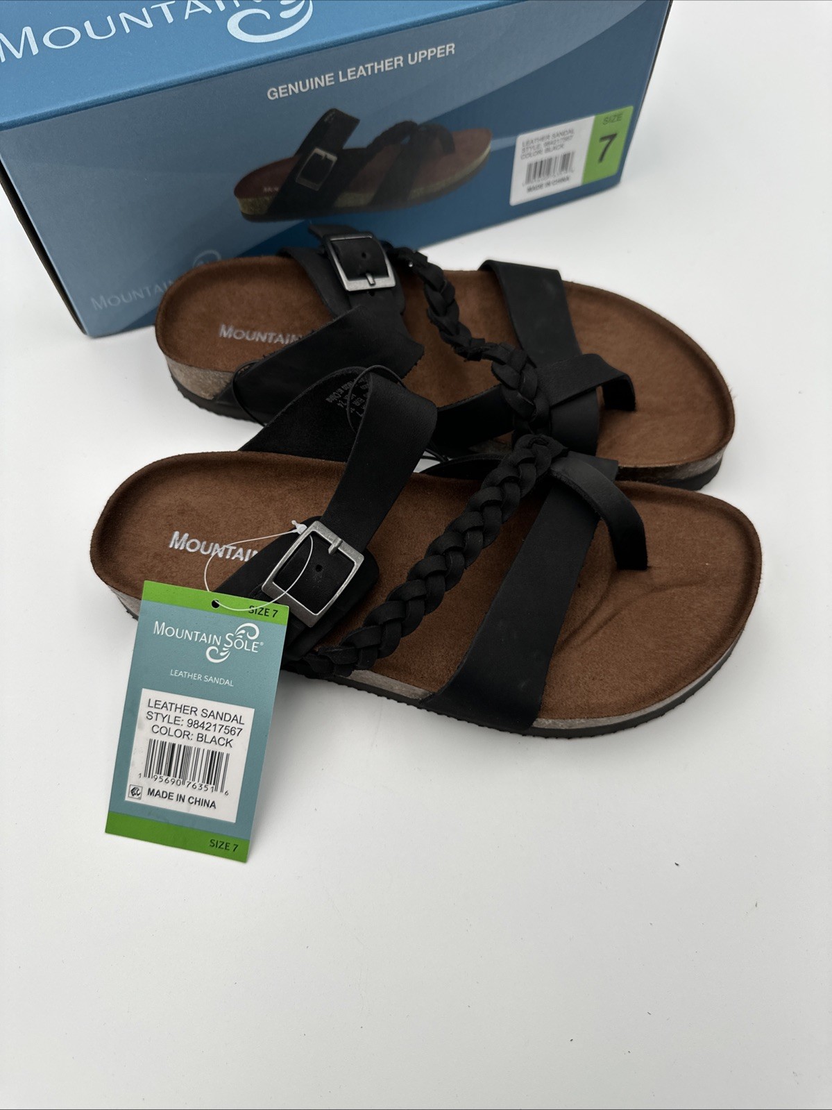 SAOLA Sandalo donna slip on comodo suola montagna nero taglia 7