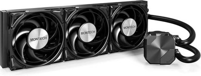 MONTECH HyperFlow Silent 360 Ultra-Quiet AIO Liquid CPU Cooler, 3100RPM Black