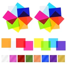 120 PCS 7.5 x 7.5 inch Cello Sheets Colored Cellophane Wraps for Crafts