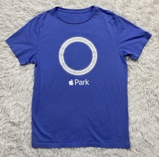 Apple Park Visitor Center Exclusive T-Shirt Blue Ring Logo Mens S CA 95014 Rare