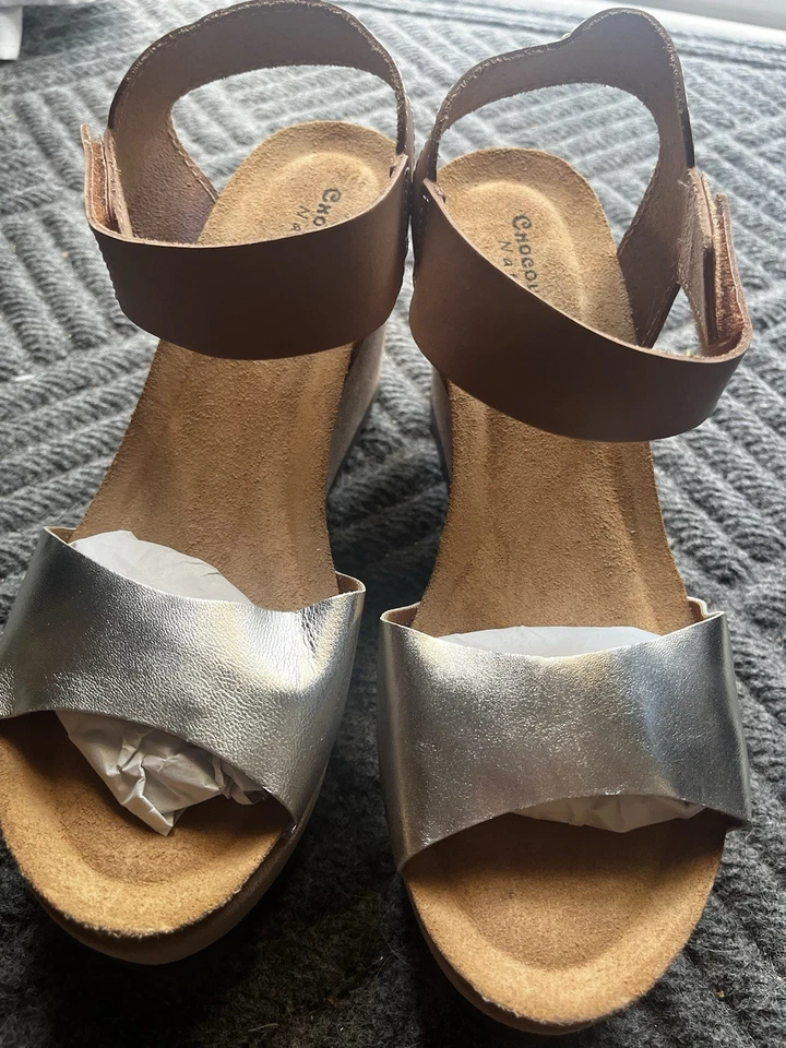 Nueva plataforma cuña cuero talla 41 España Foto 3 de 4