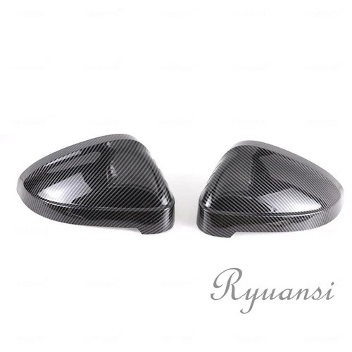Carbon Fiber Side Wing Mirror Cover Caps For Audi B9 A4 S4 A5 S5 w/o Lane Assist