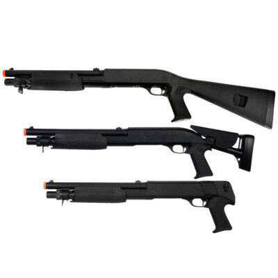 DOUBLE EAGLE M56 Tri-Shot Spring Powered Pump Action Airsoft Shotgun