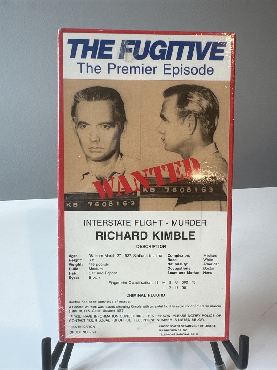 NEW Vintage 1963 The Fugitive The Premier Episode VHS mug shot box