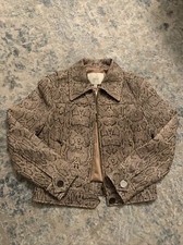 New Joie Abraham Snake Print Leather Jacket Gravel Sz Xxs