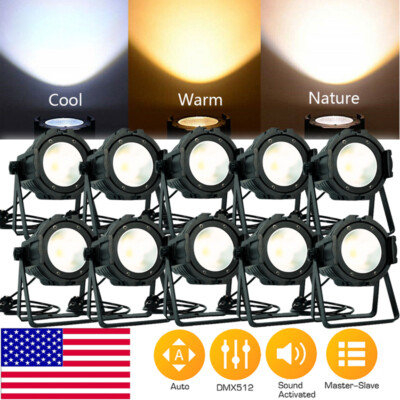 100W COB LED Par Light DMX Stage Audience Blinder DJ Disco Party Lights Club