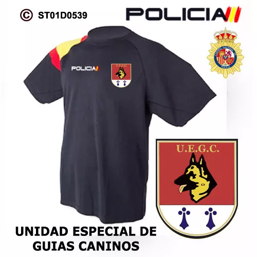 CAMISETAS TECNICAS POLICIA NACIONAL: UEGC / UNIDAD ESPECIAL DE GUIAS CANINOS - Imagen 1 de 3