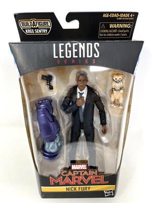 Captain Marvel Legends Series NICK FURY Figure BAF Kree Sentry 2018 Hasbro