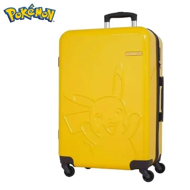 Pokemon Pikachu Suitcase Travel Luggage Carry on Bag TSA Lock 26"  Yellow