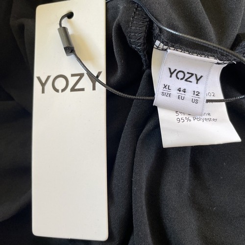 Mono Yozy Negro Pierna Ancha Talla XL Encaje Corpiño Ajustable NUEVO con Etiquetas - Imagen 4 de 6