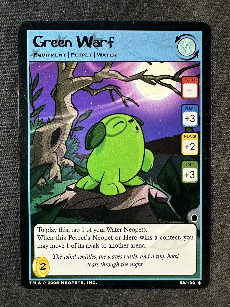 Neopets TCG 53/100 Green Warf Haunted Woods Petpet Uncommon NM | eBay