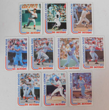 1982 TOPPS BASEBALL 10 CARD LOT IN ACTION NO DUPES (lot #D20)
