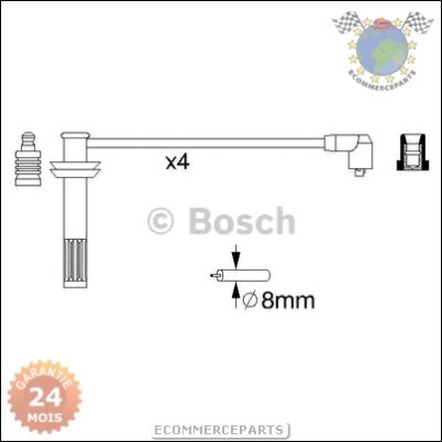 Bosch Jeu De 4 Câbles D'Allumage 0986356709 - Haute Performance - Compatible Multi-Marques - Qualité OE