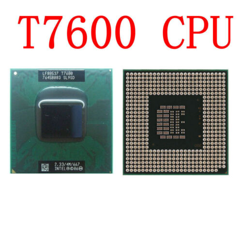 Intel Core 2 Duo T7600 CPU Dual-Core 2.33GHz 4MB 667 MHz Socket M CPU Processor - Picture 1 of 2